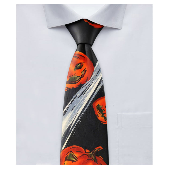 Jerry Garcia Halloween Jack-O'-Lantern Extra Long Tie