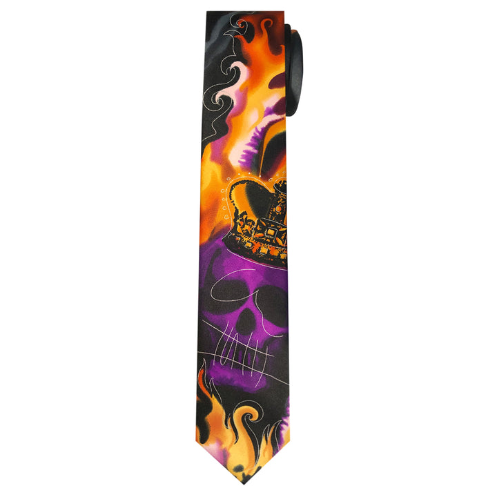 Jerry Garcia Halloween Purple Skull Tie