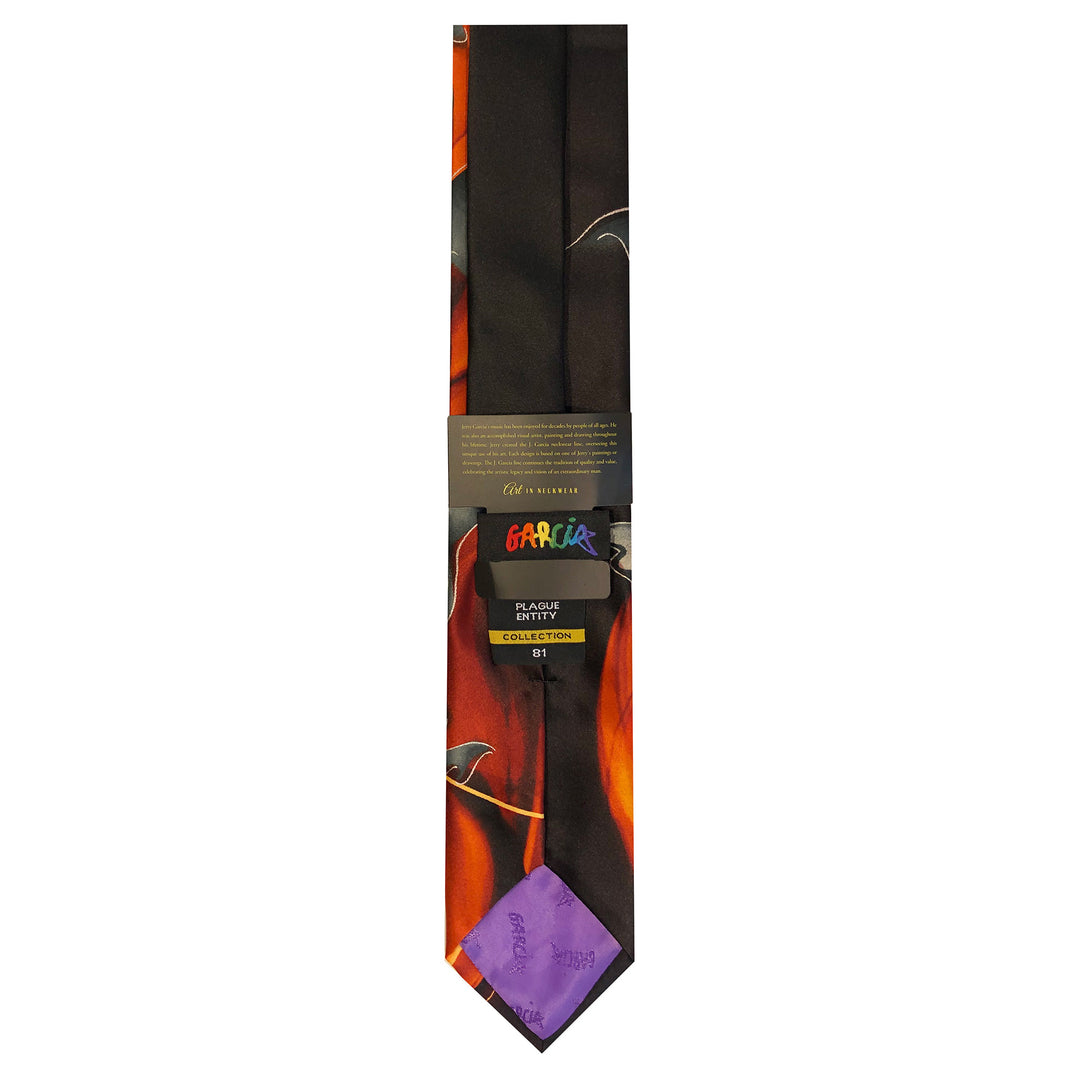 Jerry Garcia Halloween Flying Ghosts Extra Long Tie
