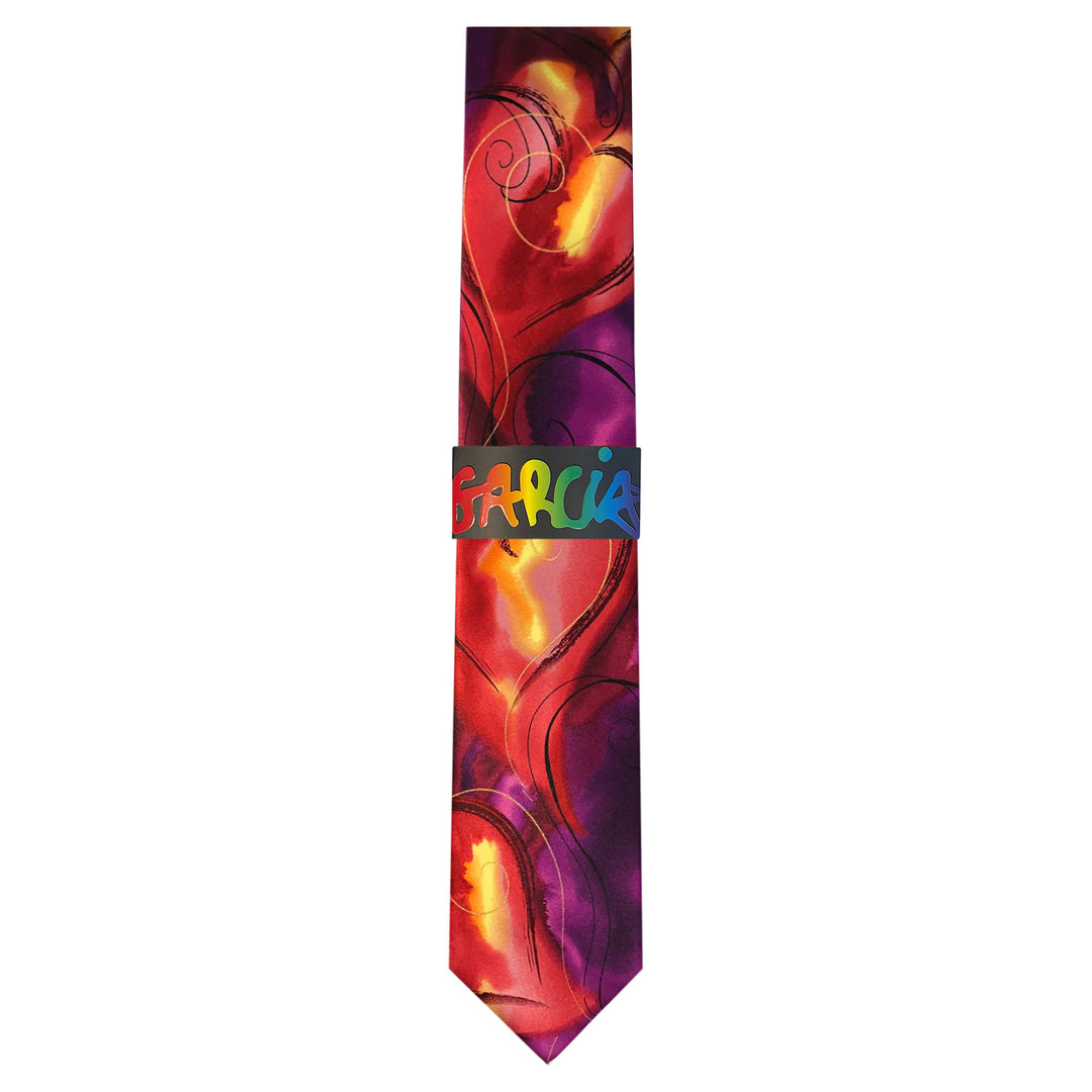 Jerry Garcia Valentine's Warm Hearts Extra Long Tie