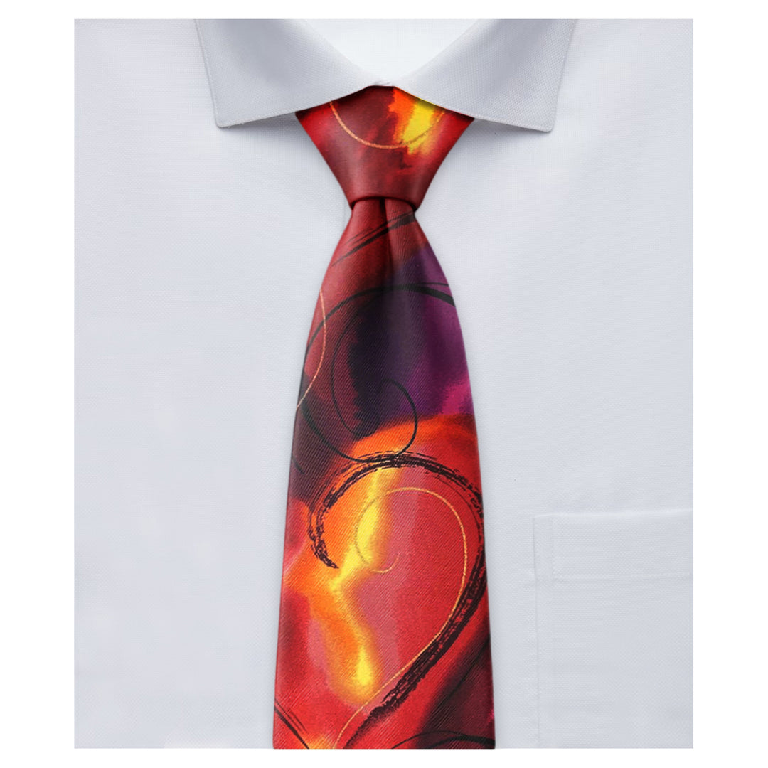 Jerry Garcia Valentine's Warm Hearts Extra Long Tie