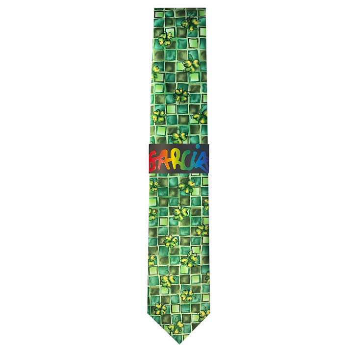 Jerry Garcia St. Patrick's Clovers Mosaic Extra Long Tie