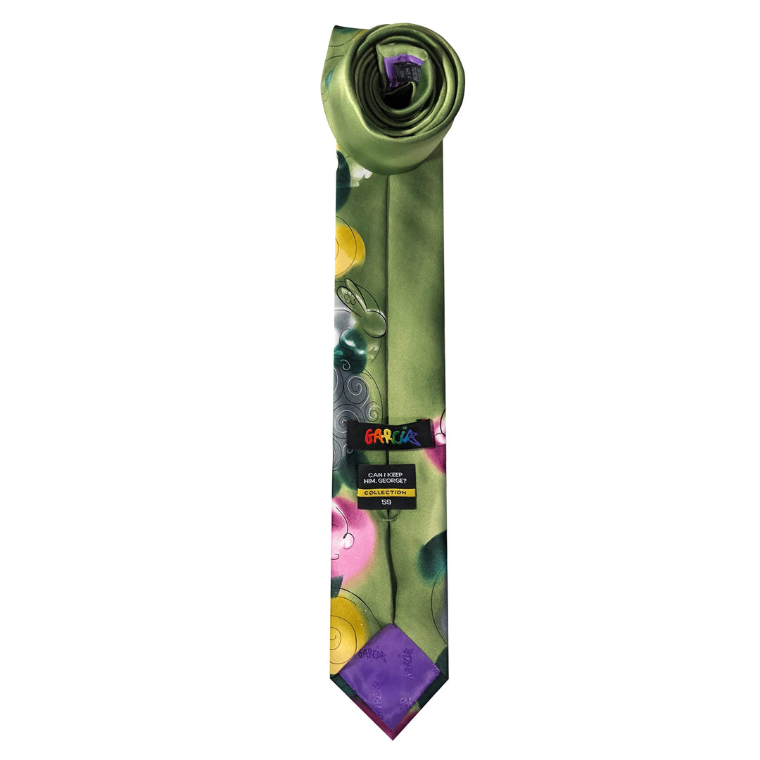 Jerry Garcia Easter Rabbits Eggs Extra Long Tie
