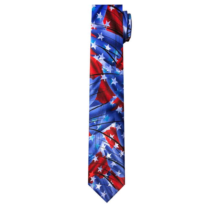Jerry Garcia Patriotic Northern Lights Extra Long Tie