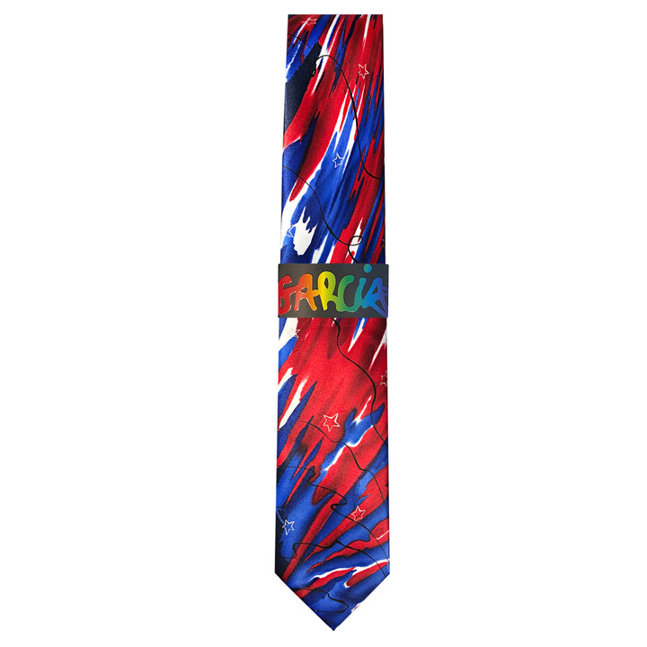 Jerry Garcia Patriotic Landscape Tie