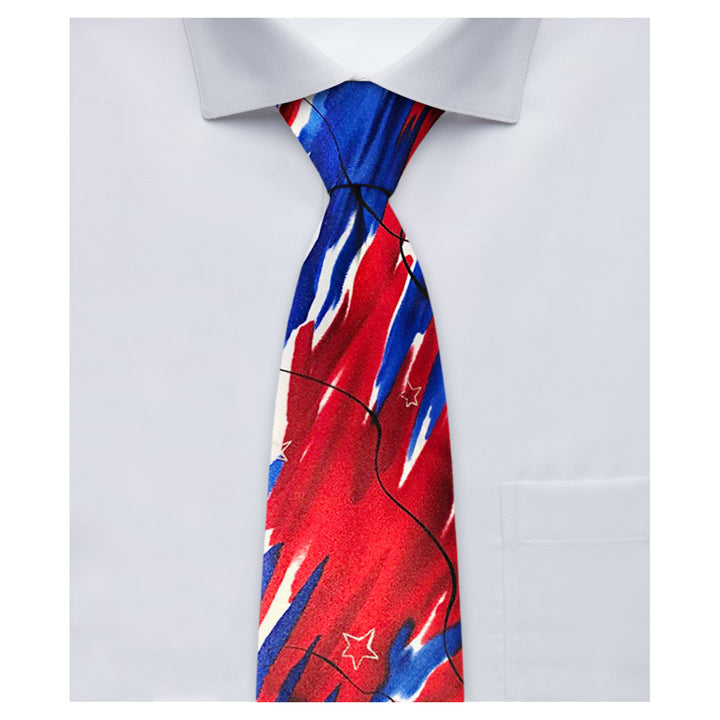Jerry Garcia Patriotic Landscape Tie