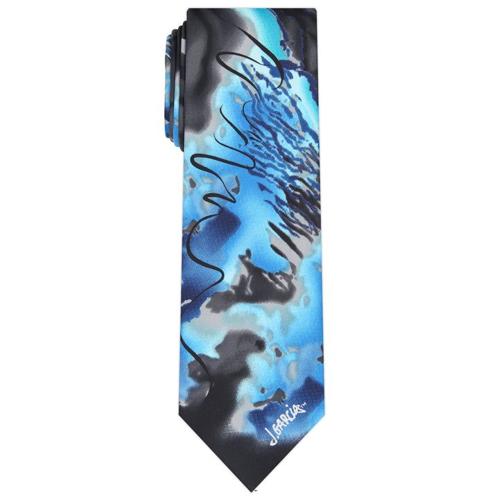 Jerry Garcia Poet Absorbs War Tie - Blue