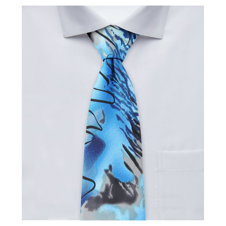 Jerry Garcia Poet Absorbs War Tie - Blue