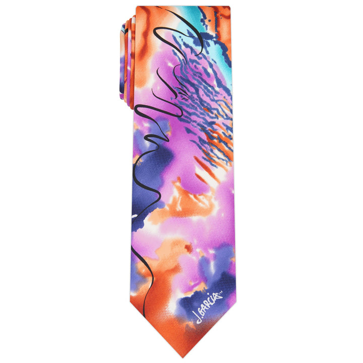 Jerry Garcia Poet Absorbs War Tie - Orange
