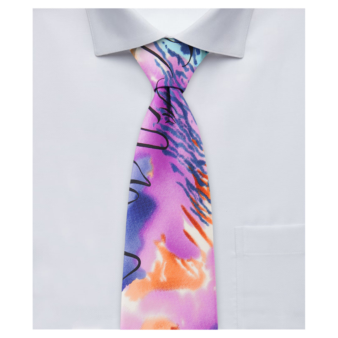 Jerry Garcia Poet Absorbs War Tie - Orange