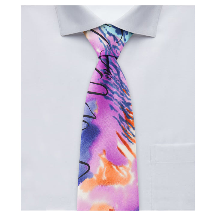 Jerry Garcia Poet Absorbs War Extra Long Tie - Orange