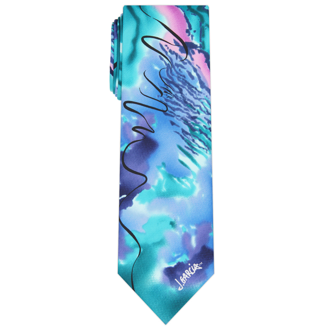 Jerry Garcia Poet Absorbs War Tie - Teal