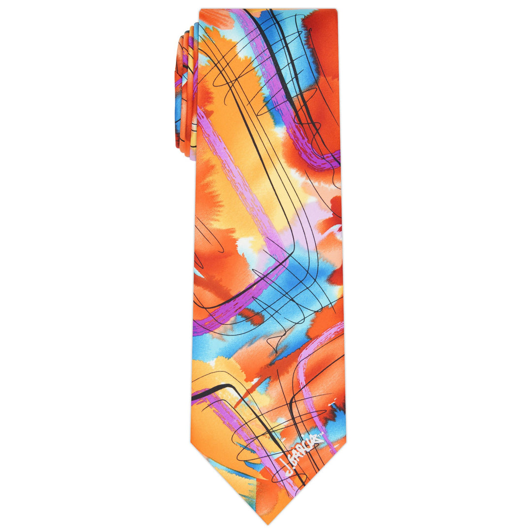 Jerry Garcia Malachite Valley Tie - Orange