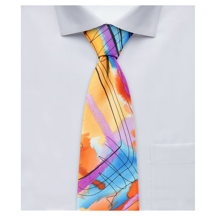 Jerry Garcia Malachite Valley Extra Long Tie - Orange