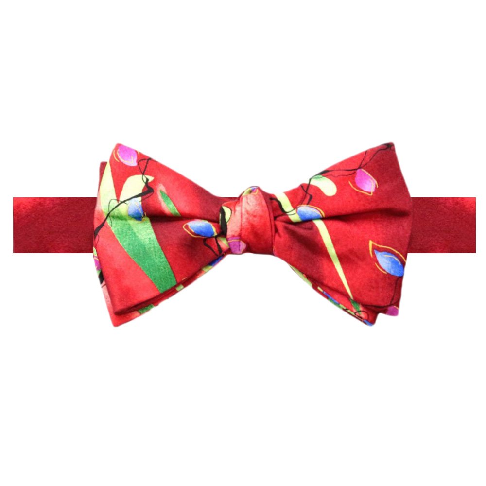 Jerry Garcia Christmas Lights Banded Bow Tie