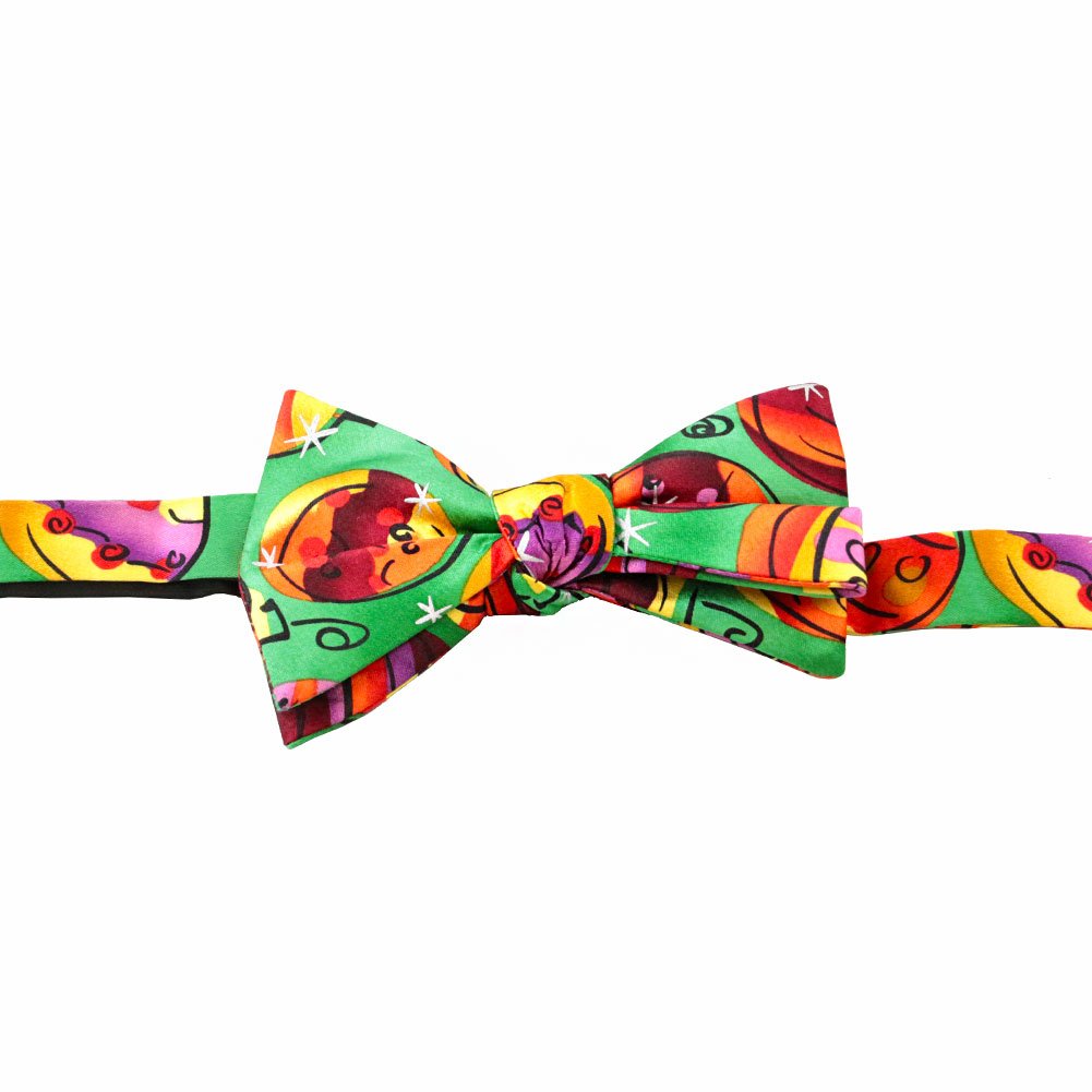 Jerry Garcia Christmas Ornaments Green Banded Bow Tie