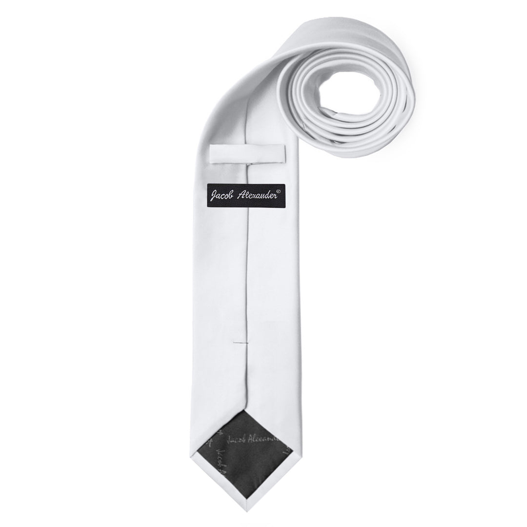 Solid Extra Long Tie - White