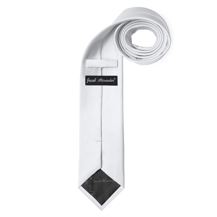 Solid Extra Long Tie - White
