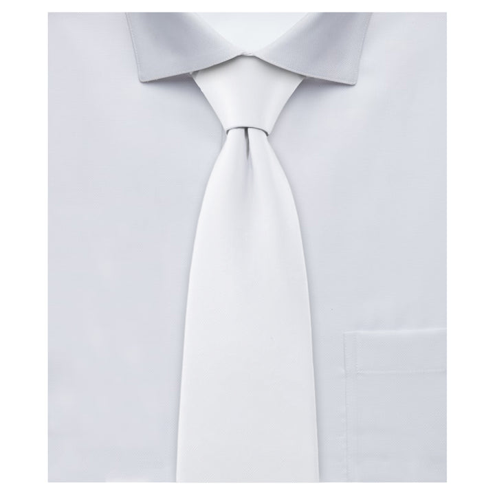 Solid Extra Long Tie - White