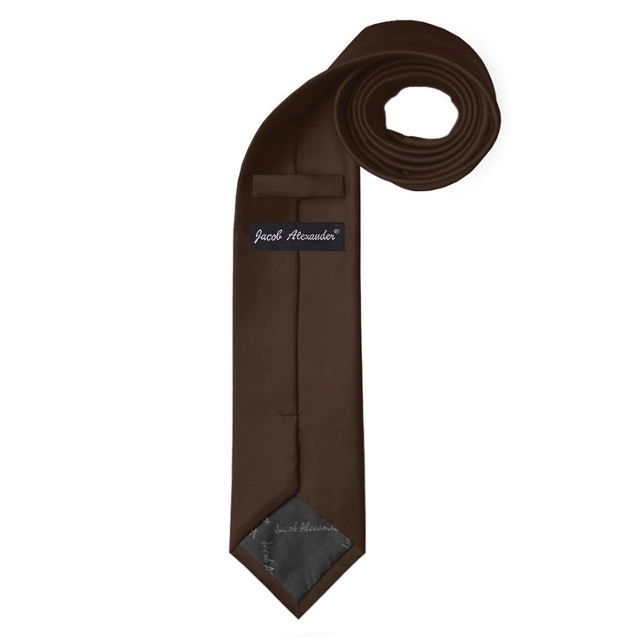 Solid Extra Long Tie - Brown