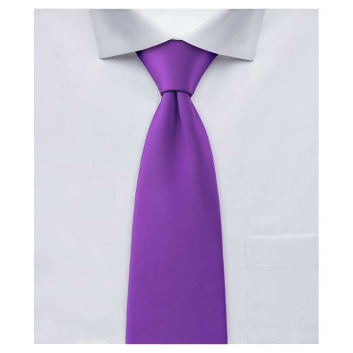 Solid Zipper Tie - Purple