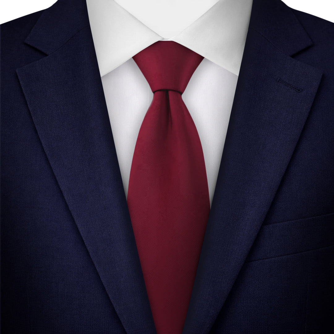 Solid Clip-On Tie - Burgundy