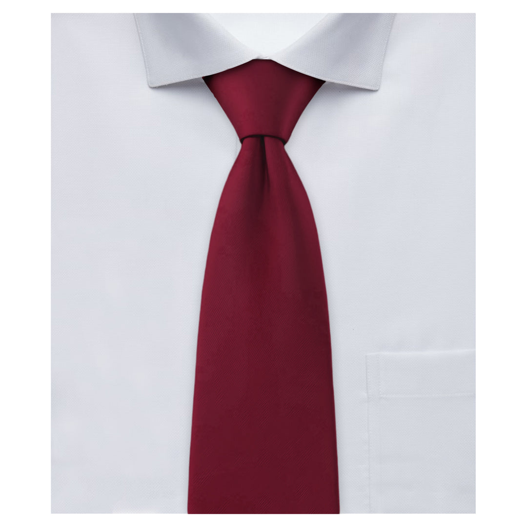 Solid Clip-On Tie - Burgundy