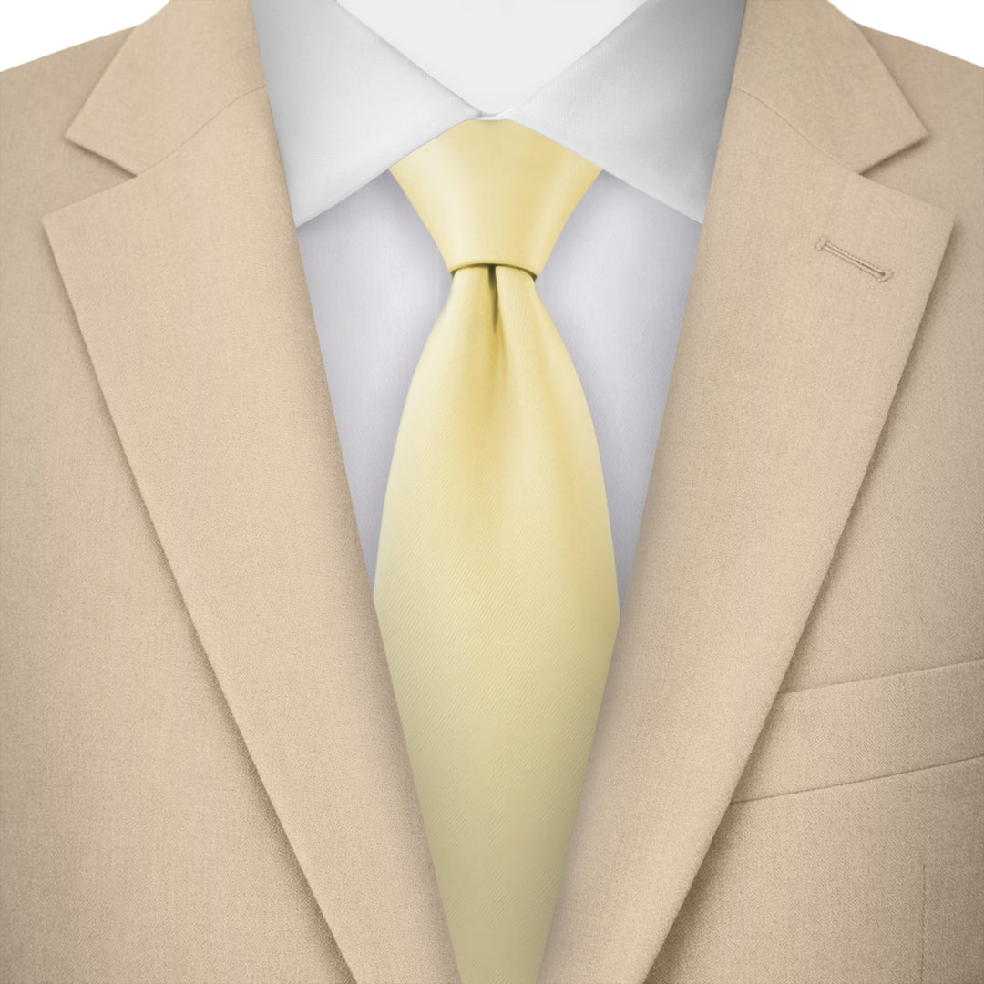 Solid Zipper Tie - Yellow