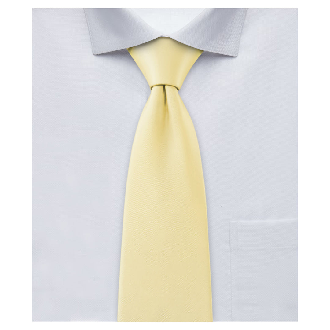 Wedding Solid Zipper Tie - Yellow