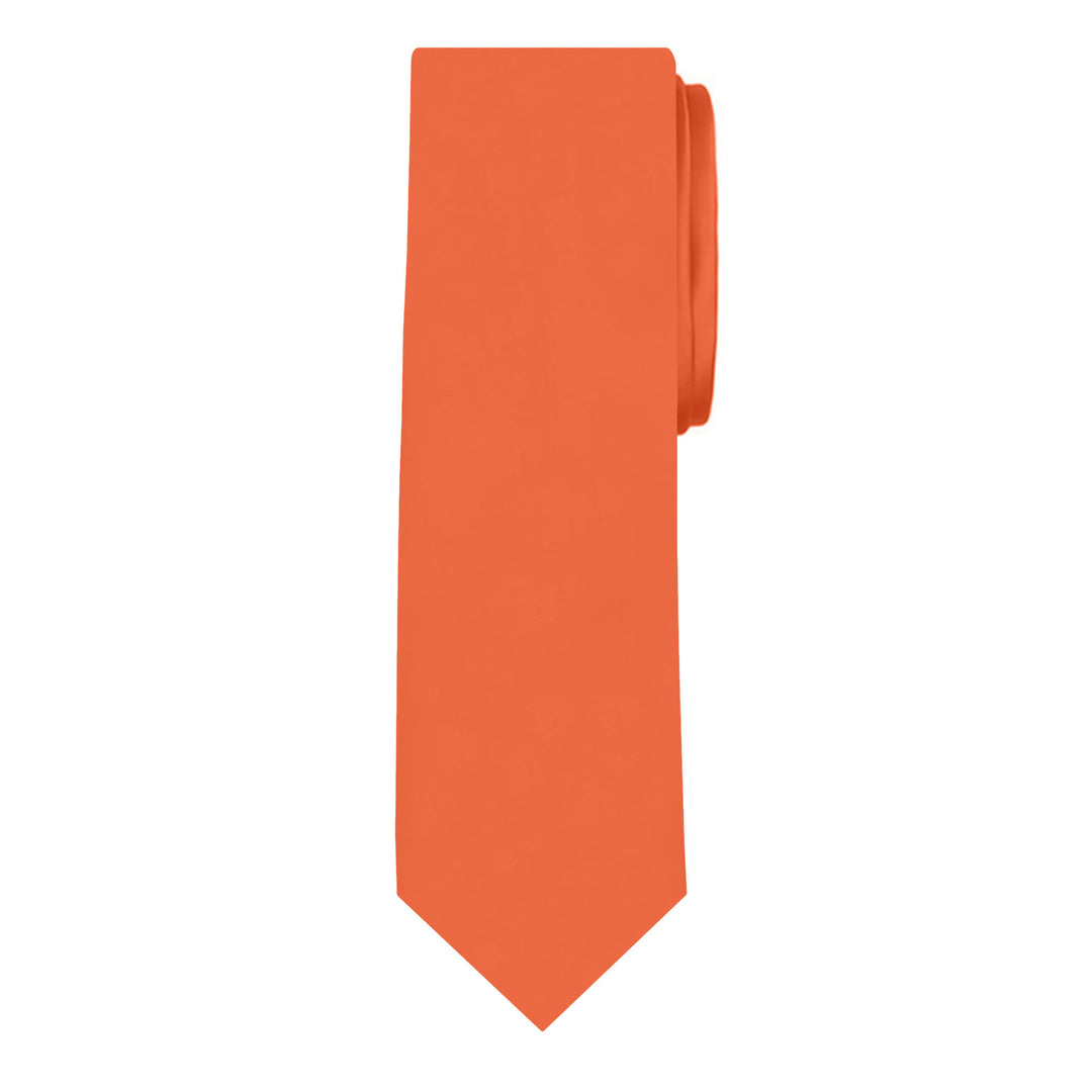 Solid Extra Long Tie - Orange