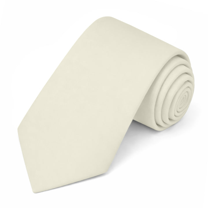 Solid Extra Long Tie - Ivory