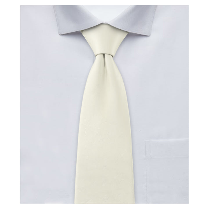 Solid Extra Long Tie - Ivory