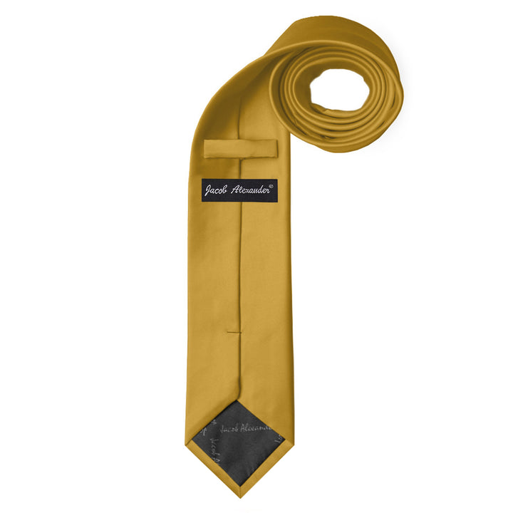 Solid Extra Long Tie - Gold