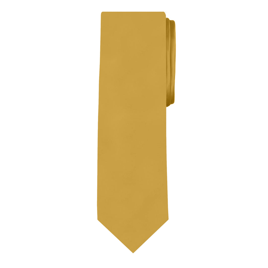 Solid Extra Long Tie - Gold