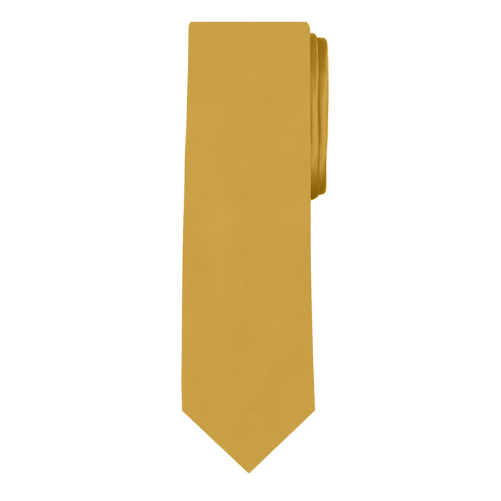 Solid Extra Long Tie - Gold