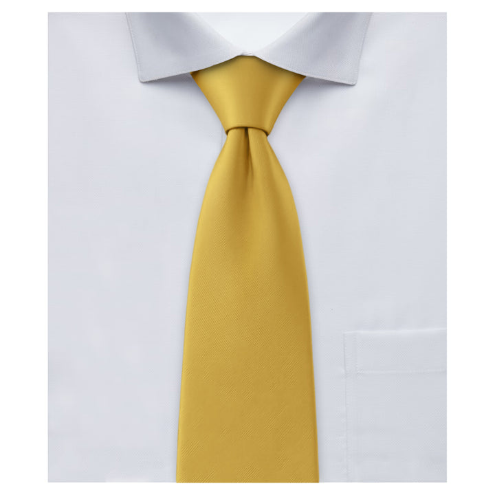 Solid Extra Long Tie - Gold