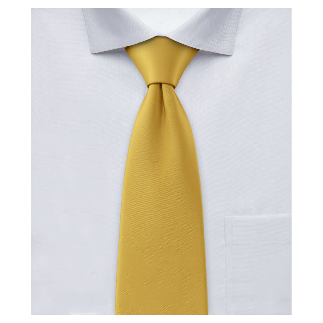 Solid Zipper Tie - Gold