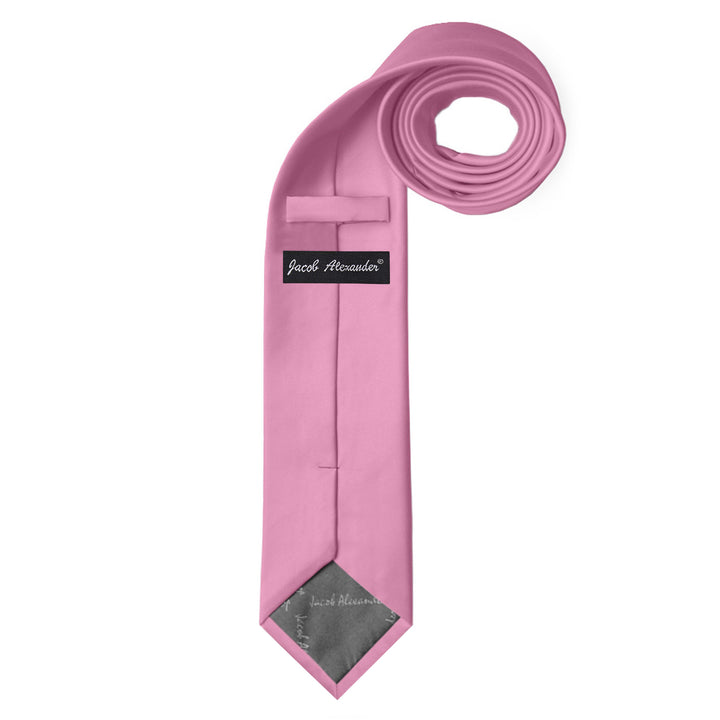 Solid Extra Long Tie - Carnation Pink