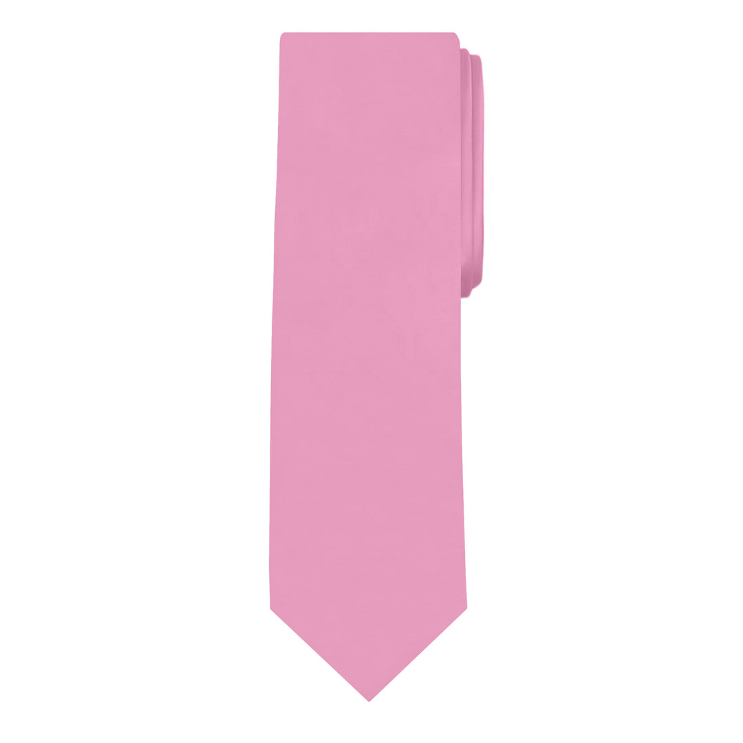 Solid Extra Long Tie - Carnation Pink