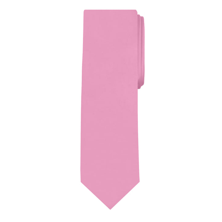 Solid Extra Long Tie - Carnation Pink