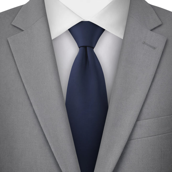 Solid Extra Long Tie - Navy Blue
