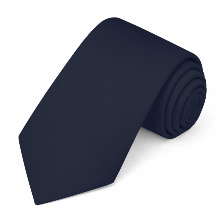 Solid Extra Long Tie - Navy Blue