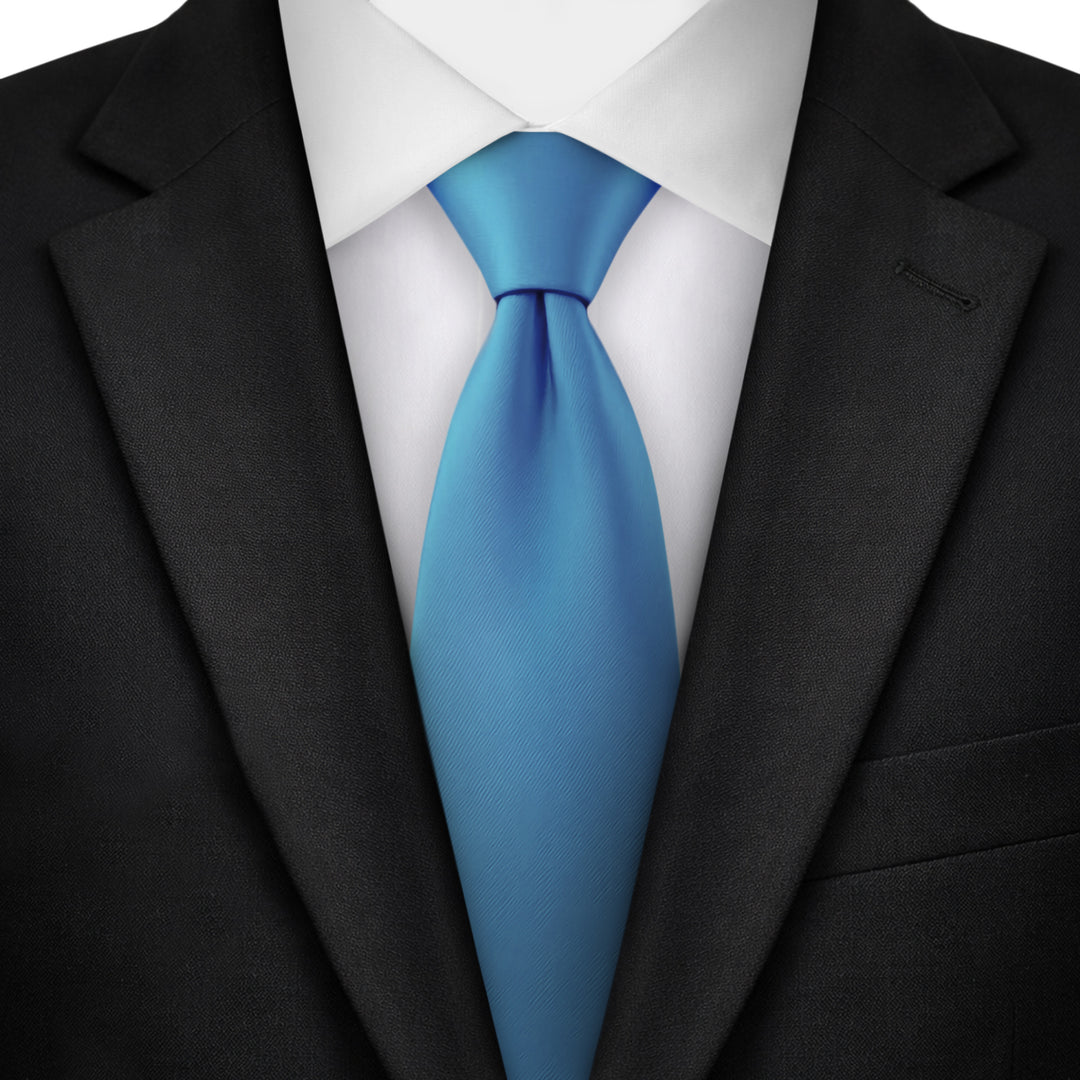 Solid Extra Long Tie - Ocean Blue