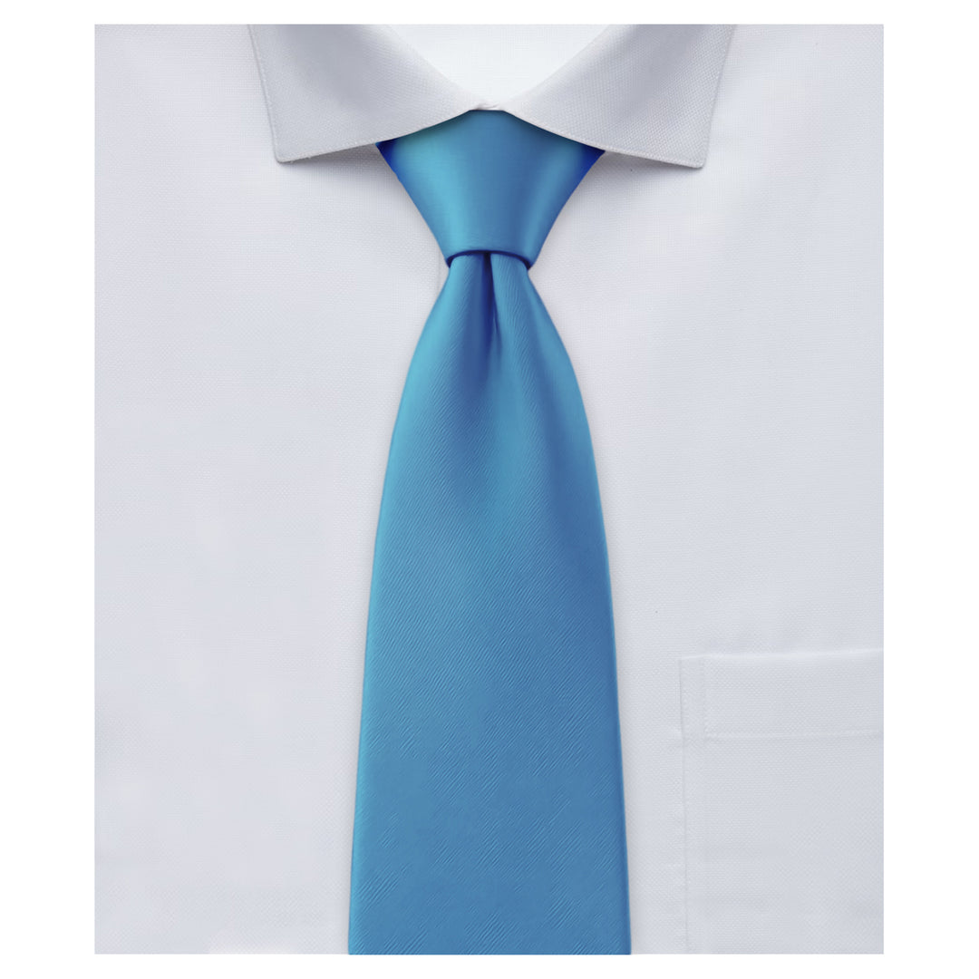 Solid Zipper Tie - Ocean Blue