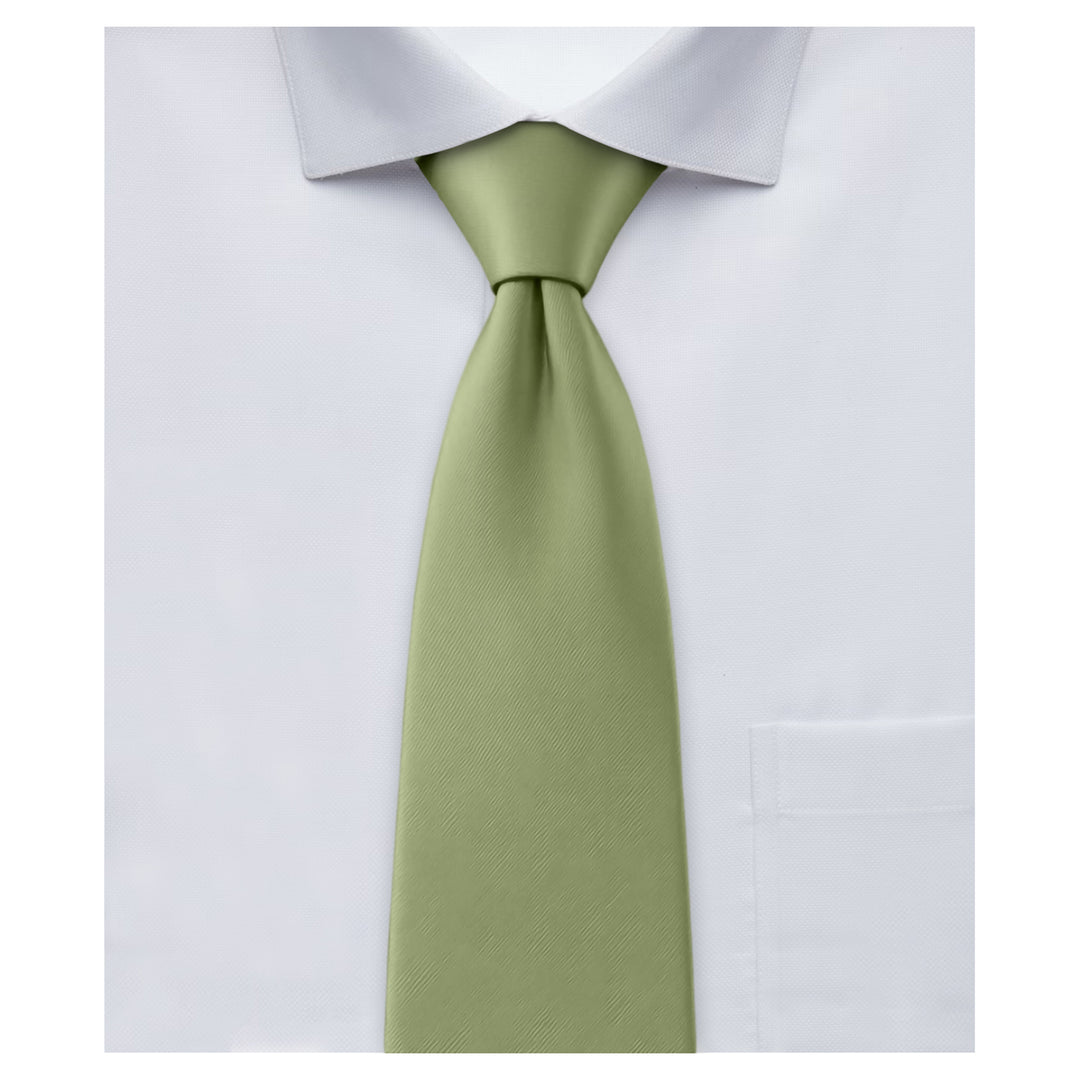 Solid Extra Long Tie - Olive Green