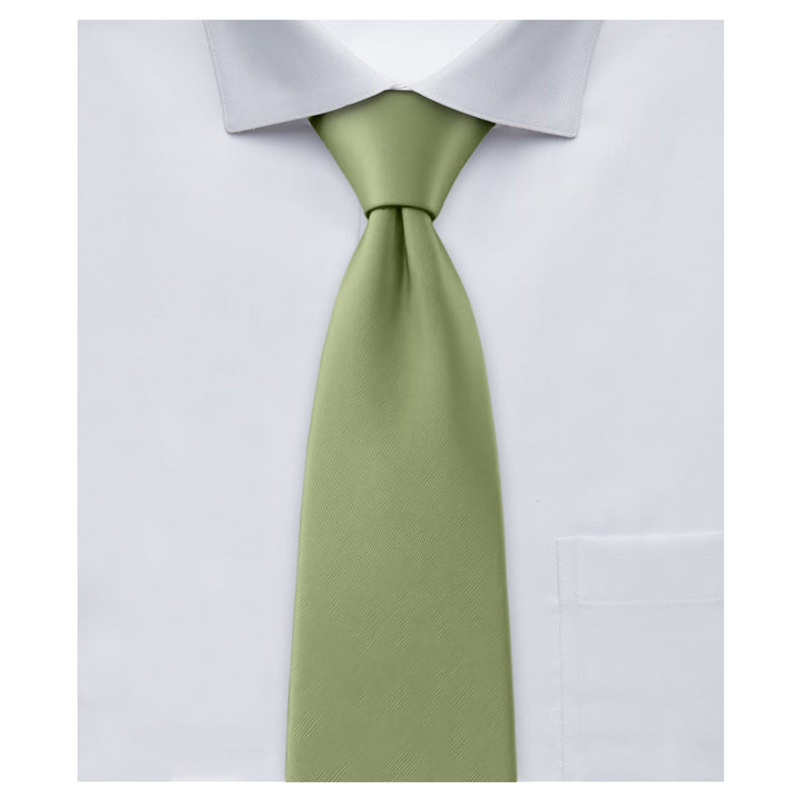 Solid Extra Long Tie - Olive Green