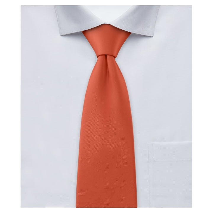 Solid Extra Long Tie - Rust