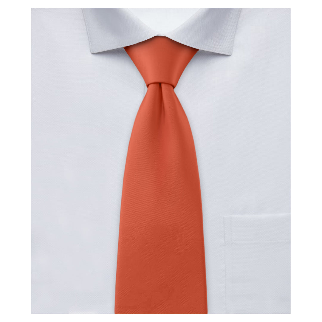 Solid Zipper Tie - Rust
