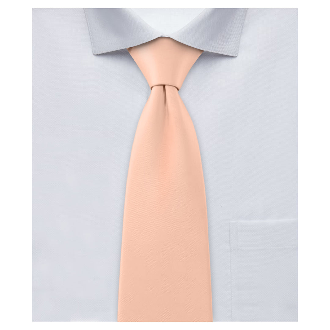 Solid Zipper Tie - Peach
