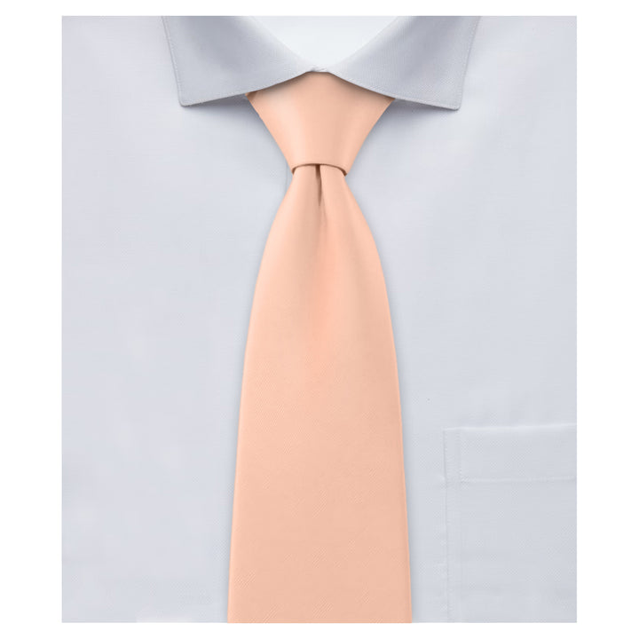 Solid Zipper Tie - Peach